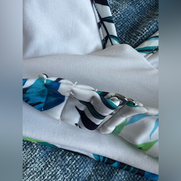 NWT 3X Peyton & Parker Plus sized Blue Tropical Bikini - Picture 6 of 9